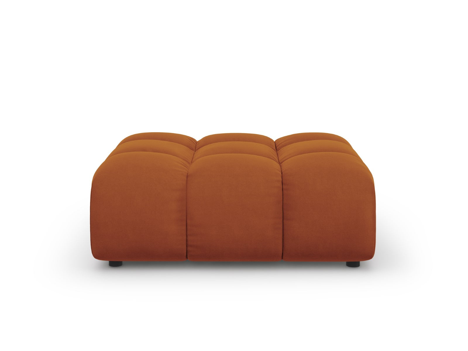 Cosmopolitan Design Poef Sky flueel, terracotta - 80x102x43cm