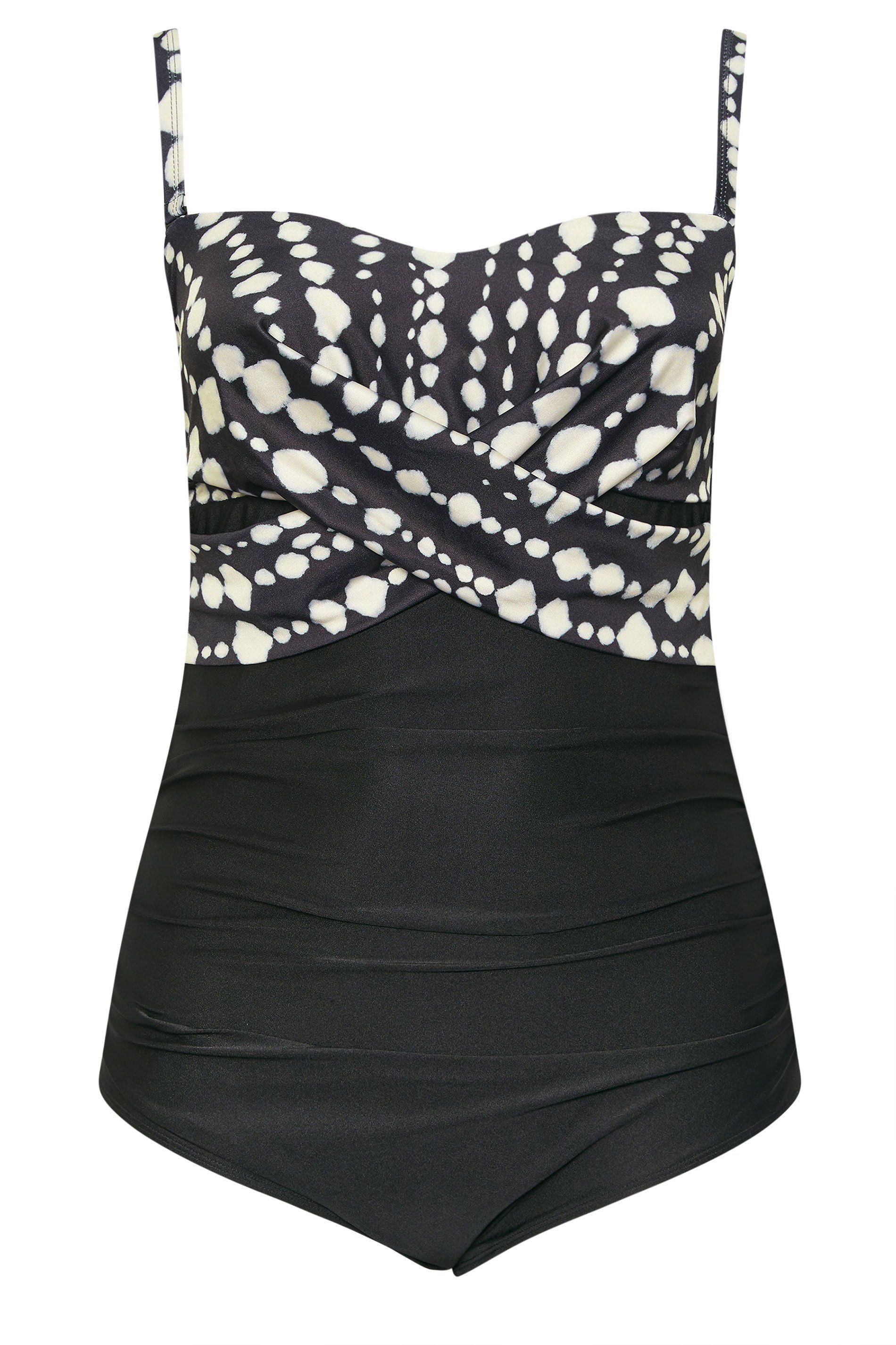 Yours Crossover Spot Print Swimsuit