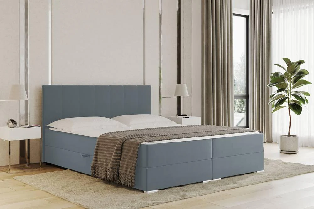 Boxspring Jaya 160x200 cm fluweel met opbergruimte