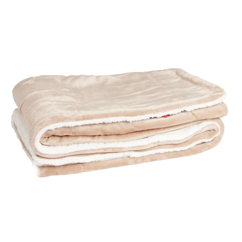 Plaid pilou pilou marron 127x152cm