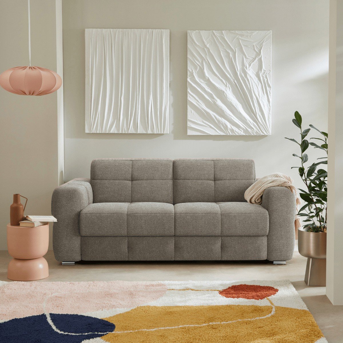 Calicosy - 3-zits slaapbank in stof B207 cm - CAMERON