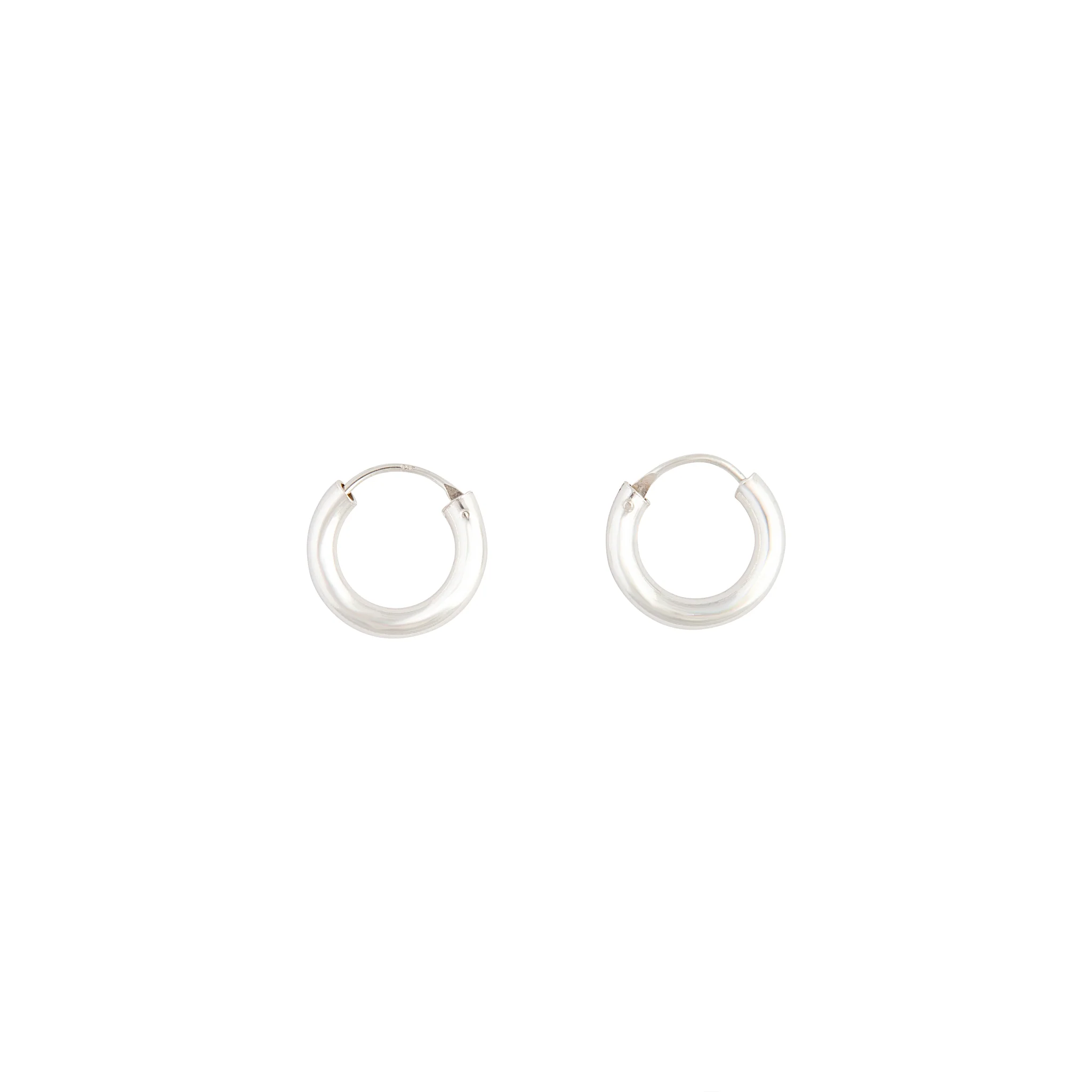 Sterling Silver Chunky Huggie Earrings