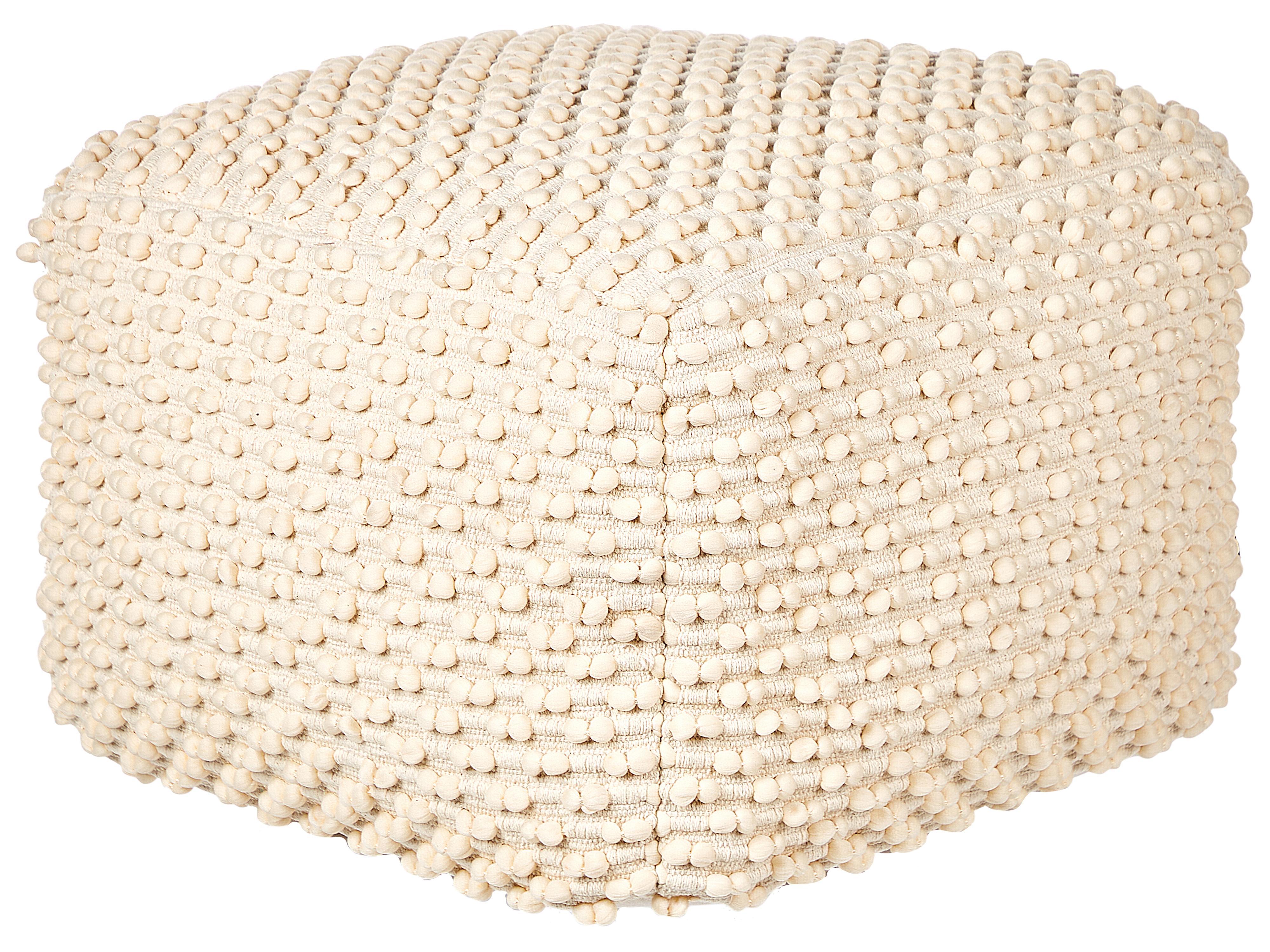 Pouffe KINGRI Cotton Light Beige