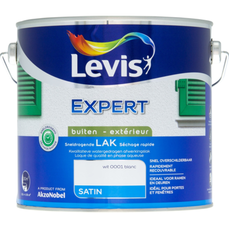 Laque Expert Extérieur blanche 2,5 L LEVIS