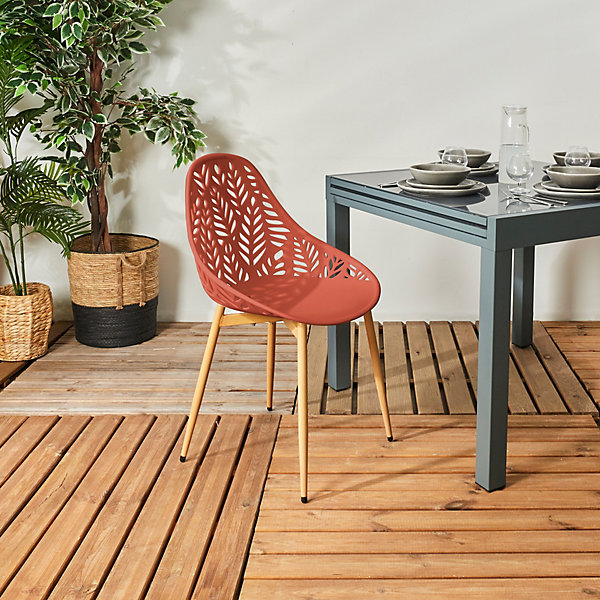 Lot De 4 Chaises - Home Deco Factory - Lucena - Ergonomiques - Terracotta
