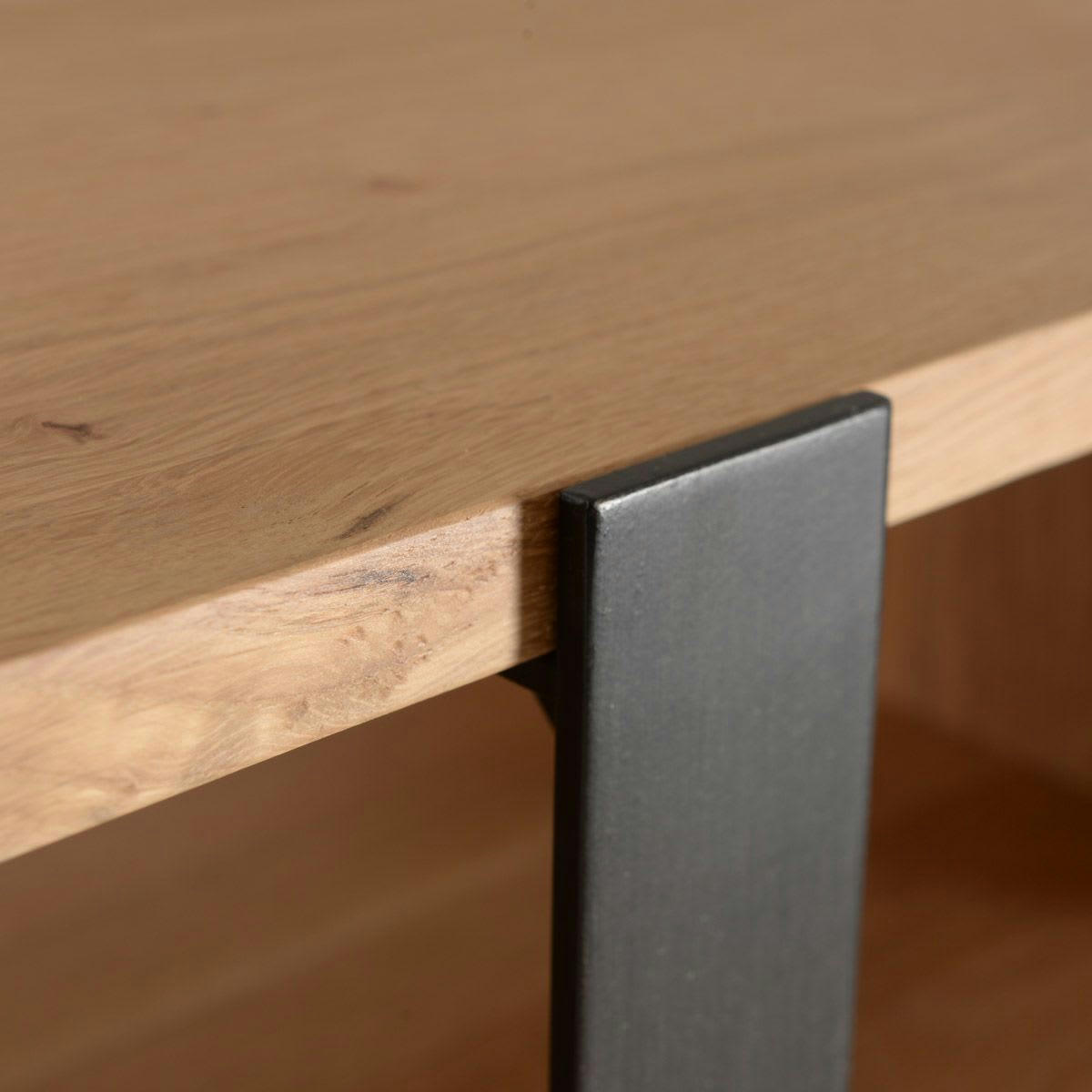 ECLYPSE - Bibliothèque chêne et métal 6 niches