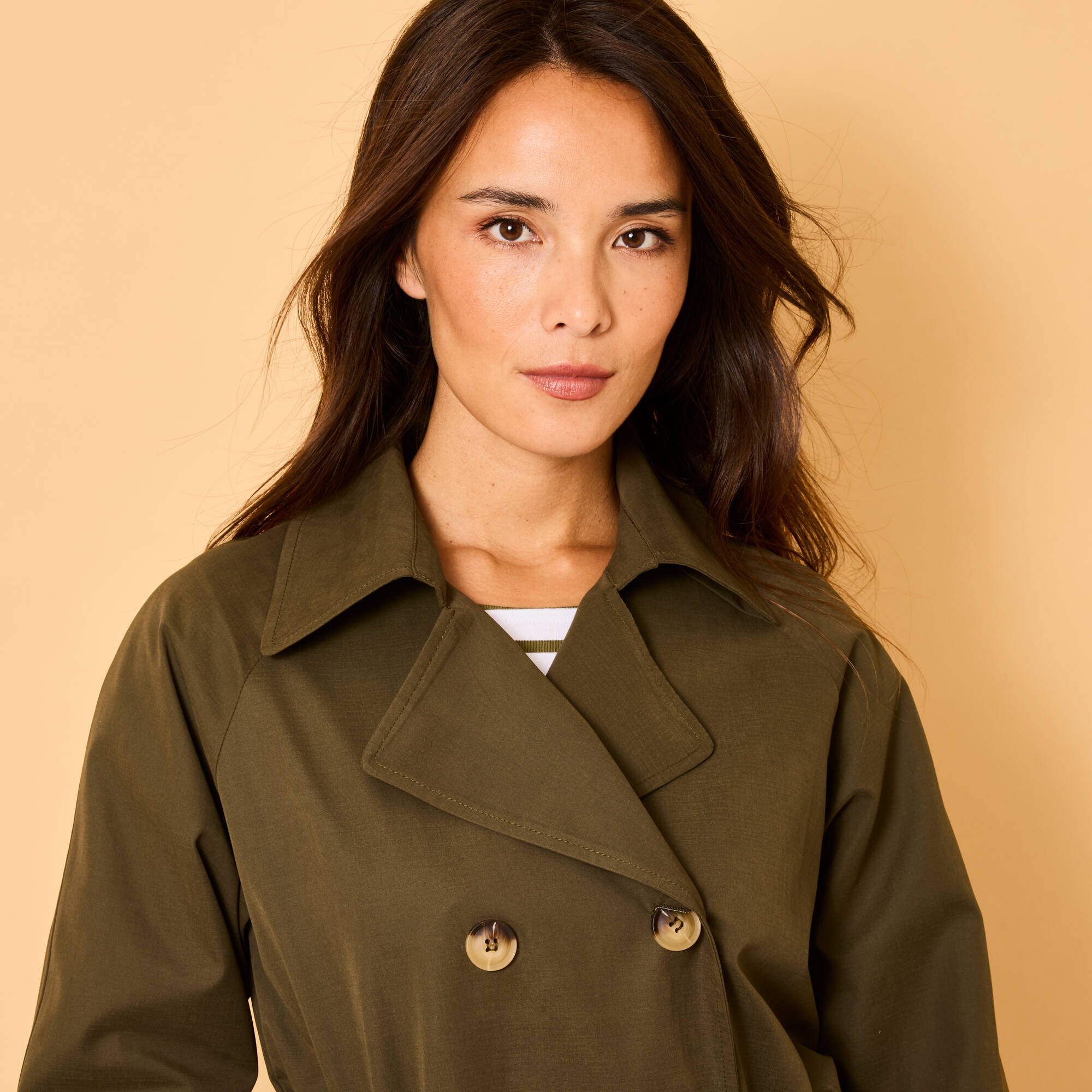 Trench déperlant ceinture amovible