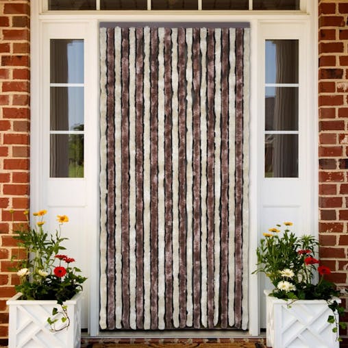 NNEVL Insect Curtain Beige and Light Brown 100x220 cm Chenille
