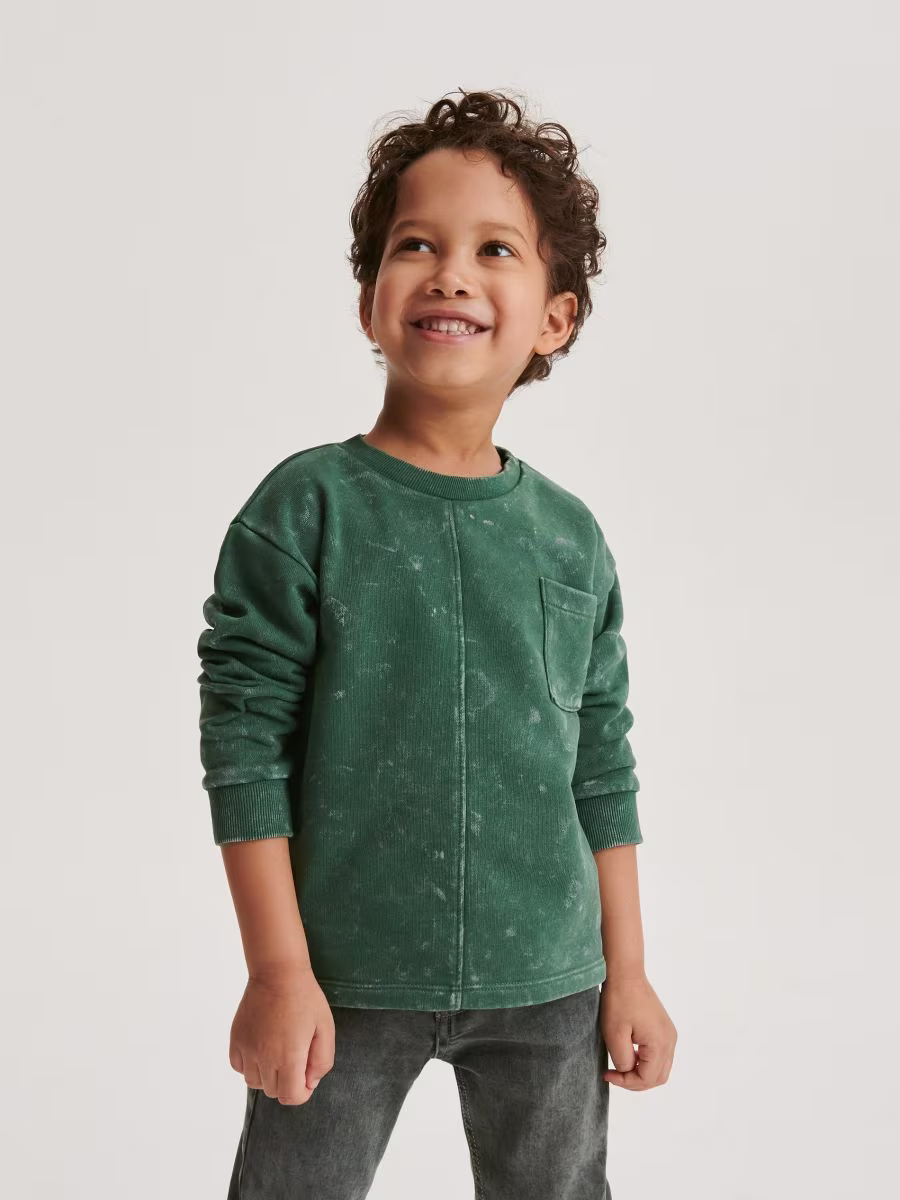 Oversized Long Sleeve T-Shirt With Pocket