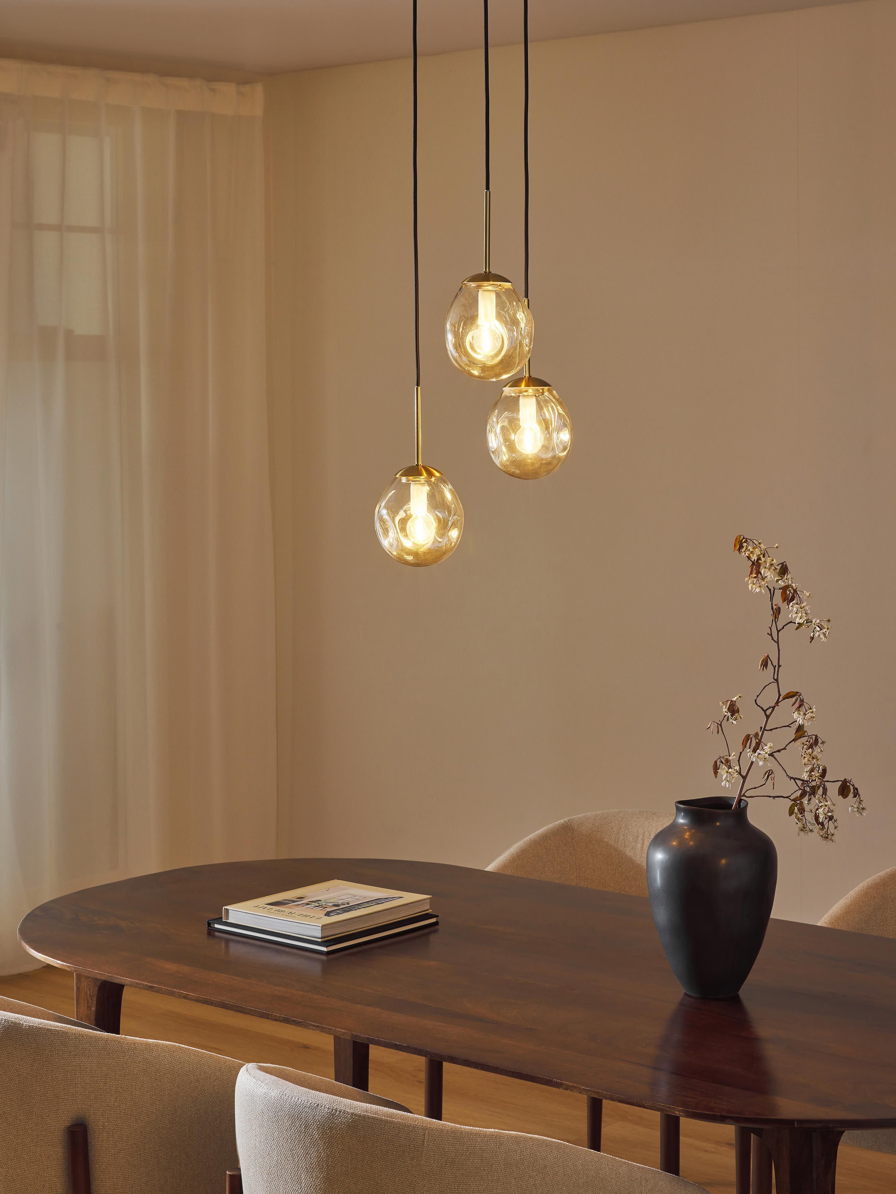 Cluster-Pendelleuchte Amora aus Glas