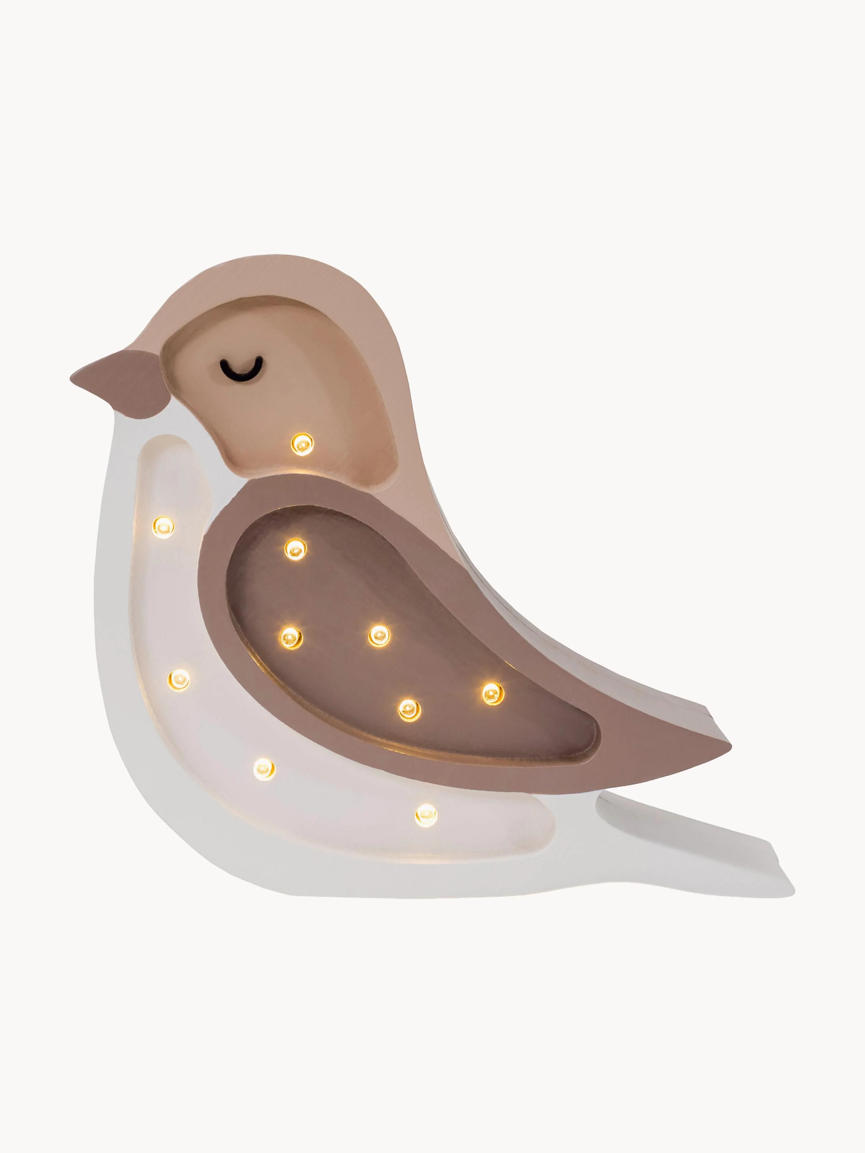 Handgefertigte LED-Kinderzimmerlampe Bird Mini mit Timerfunktion und Fernbedienung, dimmbar