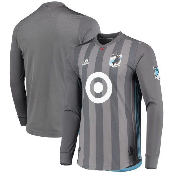 Minnesota United FC adidas 2018/19 Authentic Team Long Sleeve Jersey - Gray