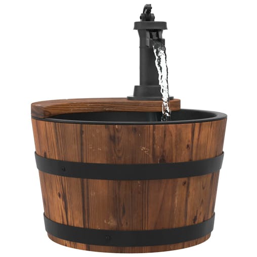 NNEVL Water Fountain with Pump 28x28x34.5 cm Solid Wood Fir