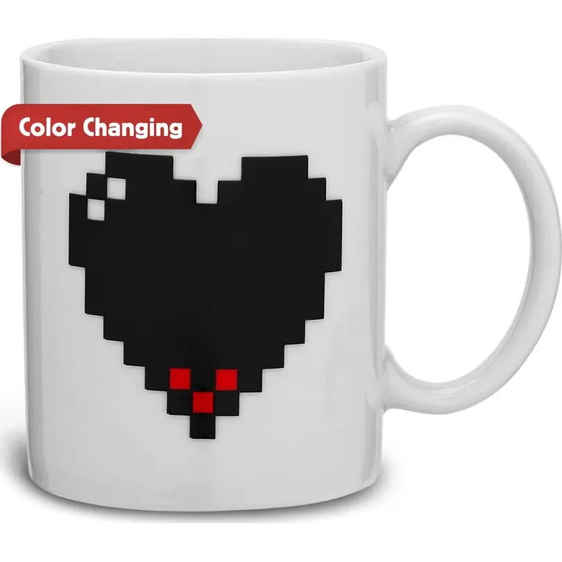 Kaffeebecher Pixel Herz
