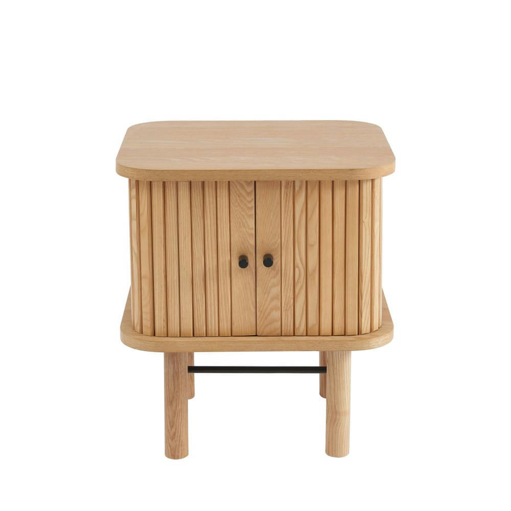 MATI - Table de chevet 2 portes en bois clair