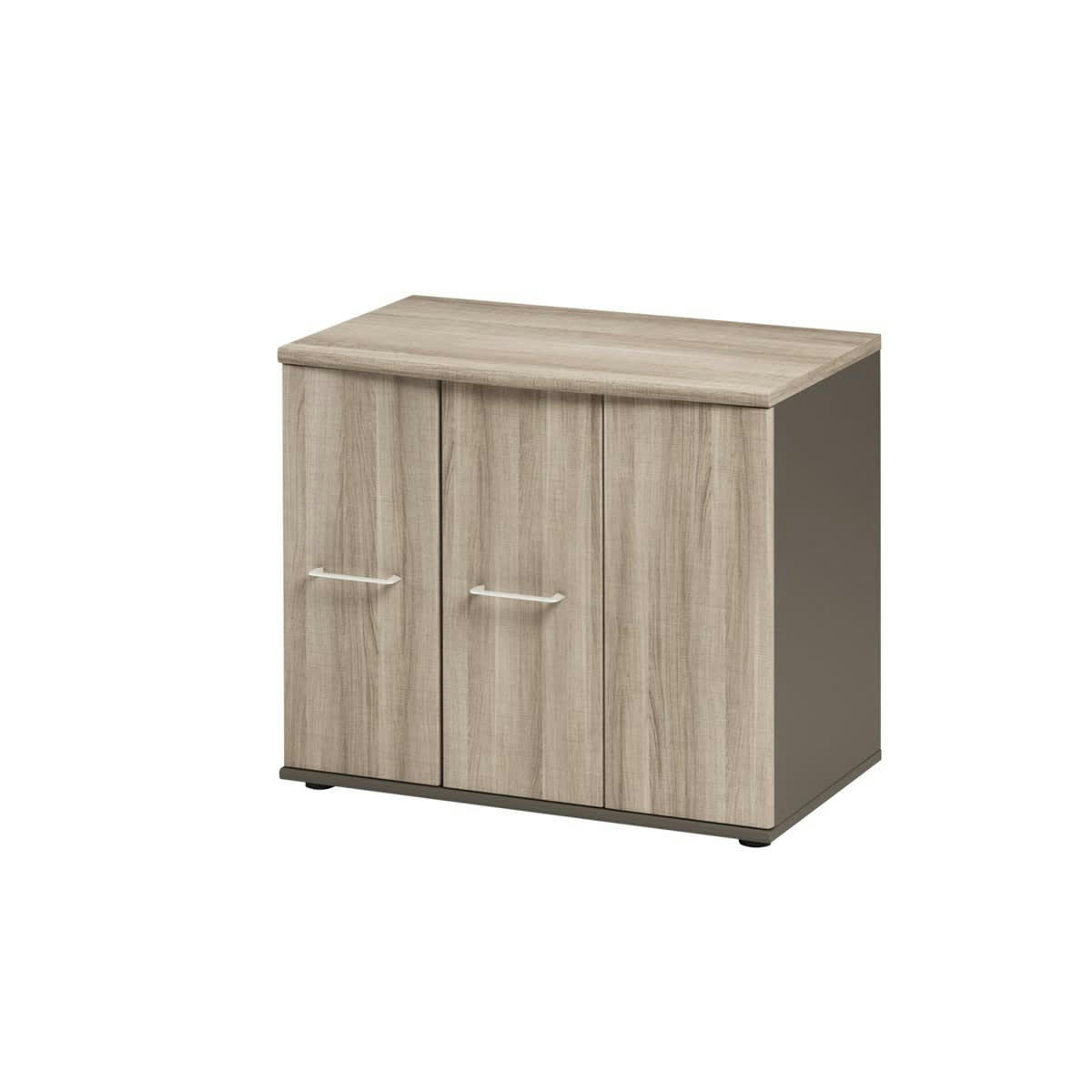 JAZZ + - Rangement bas effet bois blanc 120x74x80