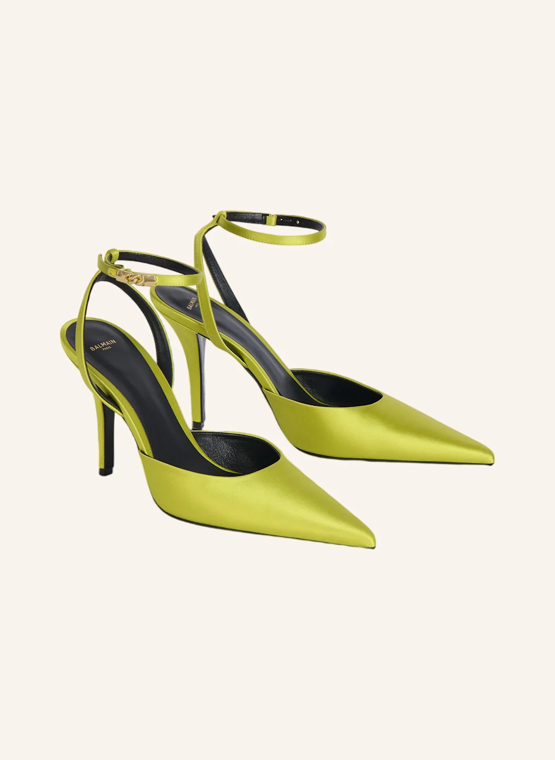 BALMAIN Pumps mit Riemchen aus Satin