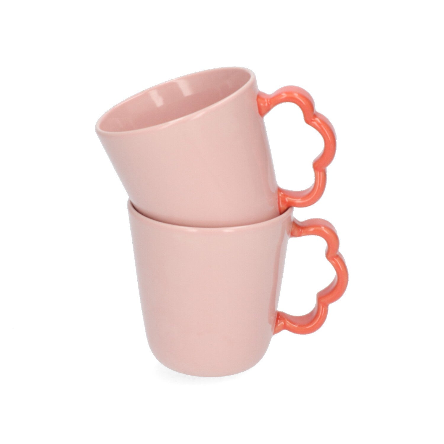 Return to Sender Mok Bloem met Handvat - Roze - Set van 2
