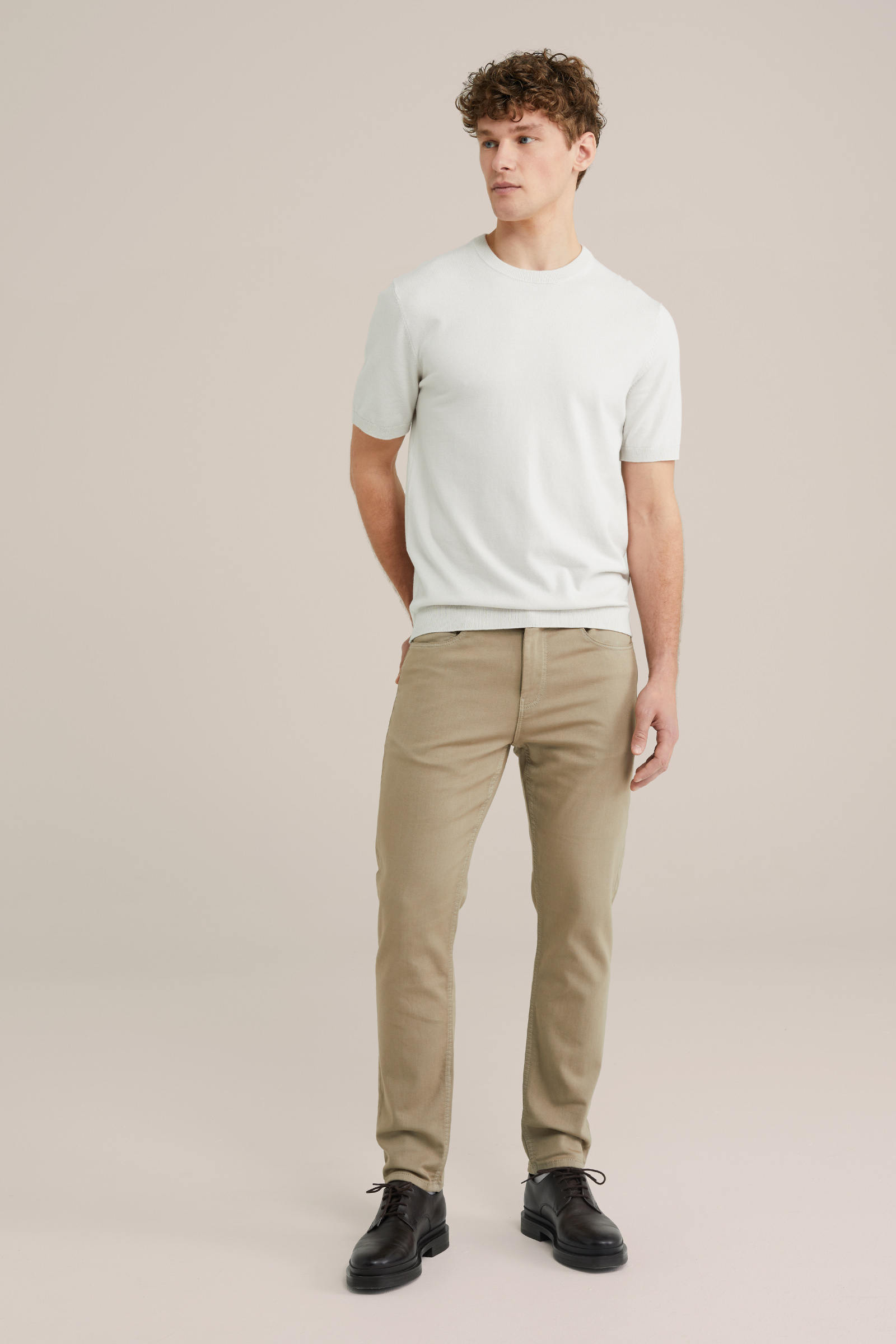 Heren Regular fit T-shirt van katoenmix