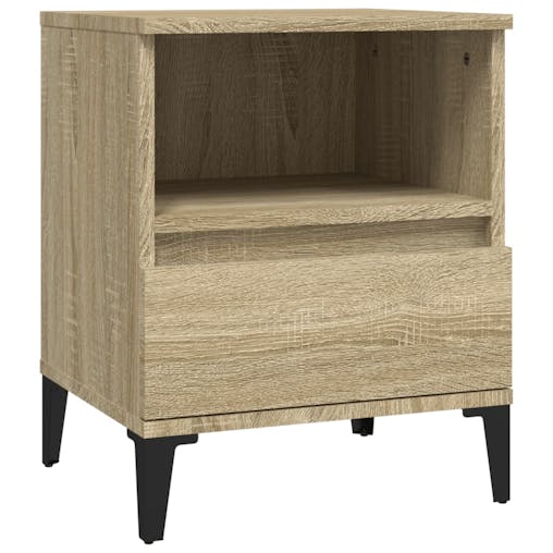 NNEVL Bedside Cabinets 2 pcs Sonoma Oak 40x35x50 cm