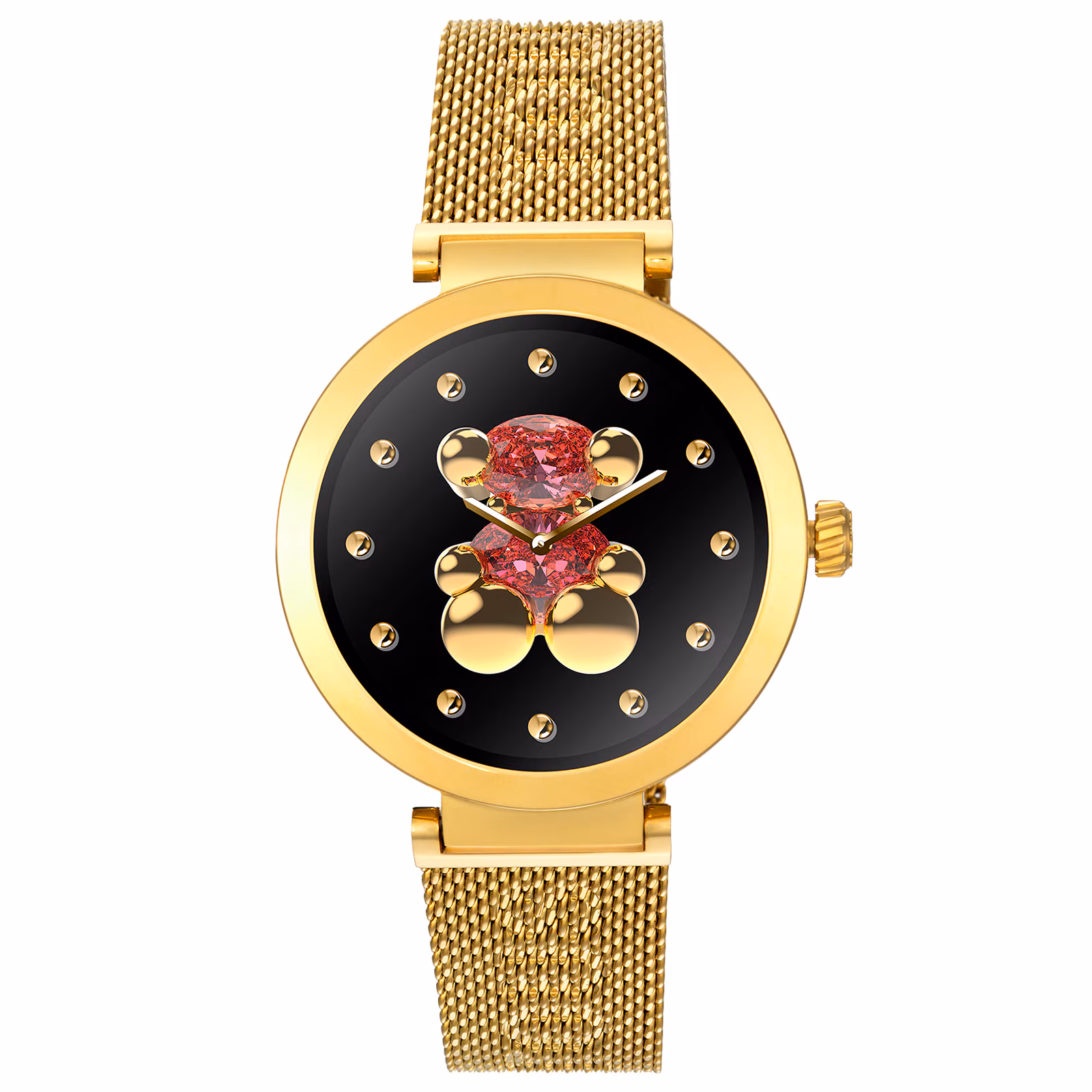 Reloj smartwatch con brazalete de acero dorado S-CONNECT