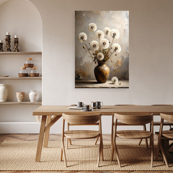 Obraz do salonu biura kuchni, Dmuchawce bukiet 20x30