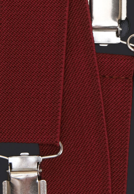 Mens Burgundy Adjustable Braces