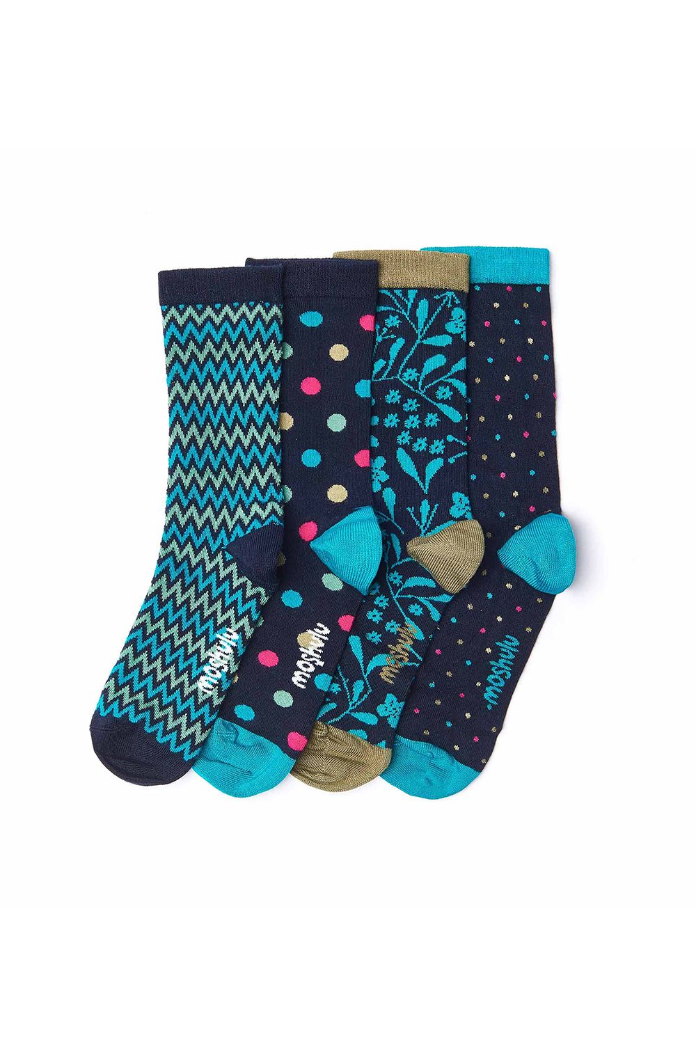 Moshulu Joyful Japes Bamboo Sock Box' Colourful Bamboo Sock Box