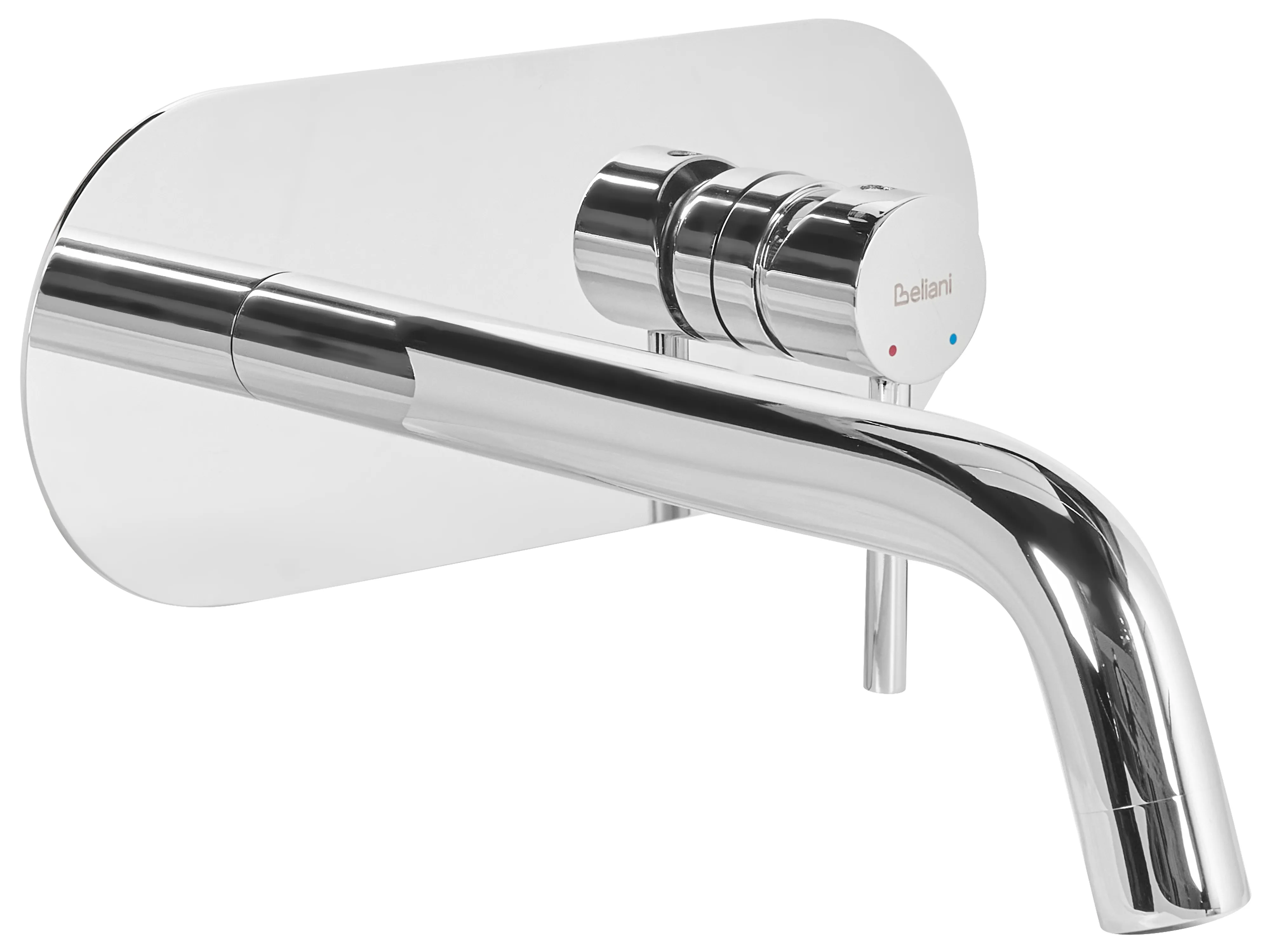 Wall Mounted Basin Mixer Tap GUAIBA Brass Silver