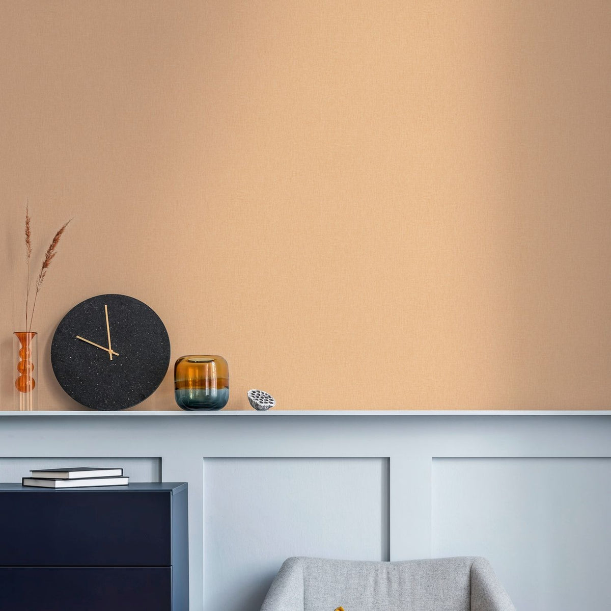 Livingwalls behang effen oranje - 53 cm x 10.05 m - AS-377021