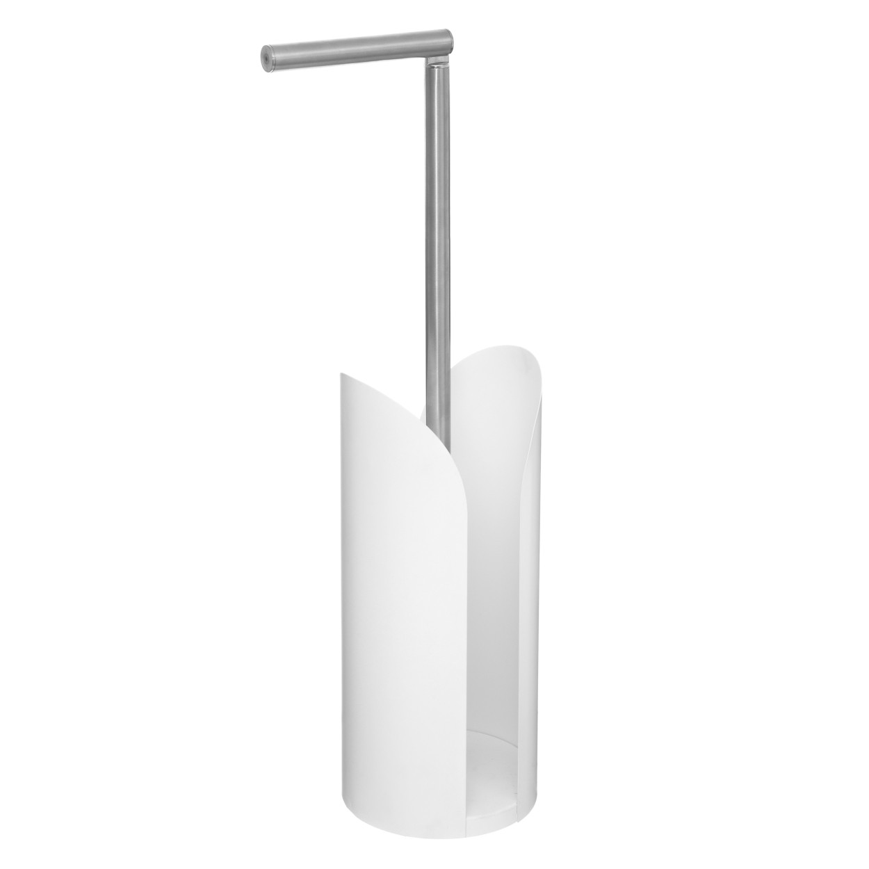 Stojak na papier toaletowy metalowy biały 59cm