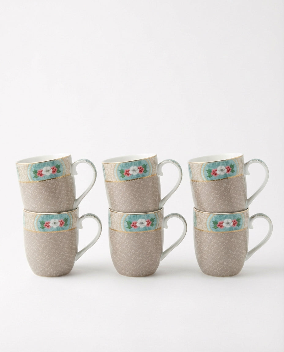 Pip Studio - Blushing Birds Mokken - Servies set van 6 - 200ml