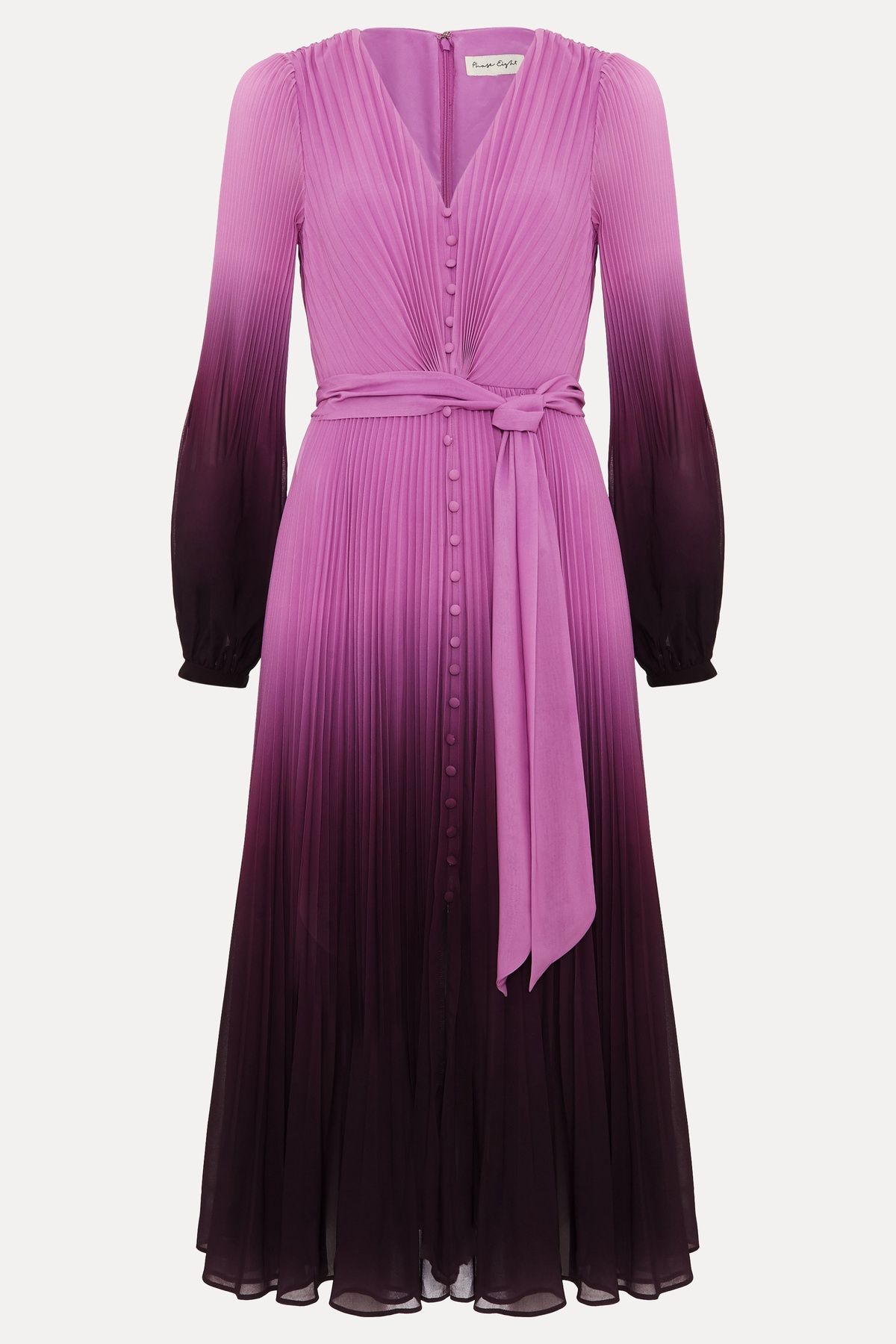 Phase Eight Mira Ombre Tie Waist Midi Dress