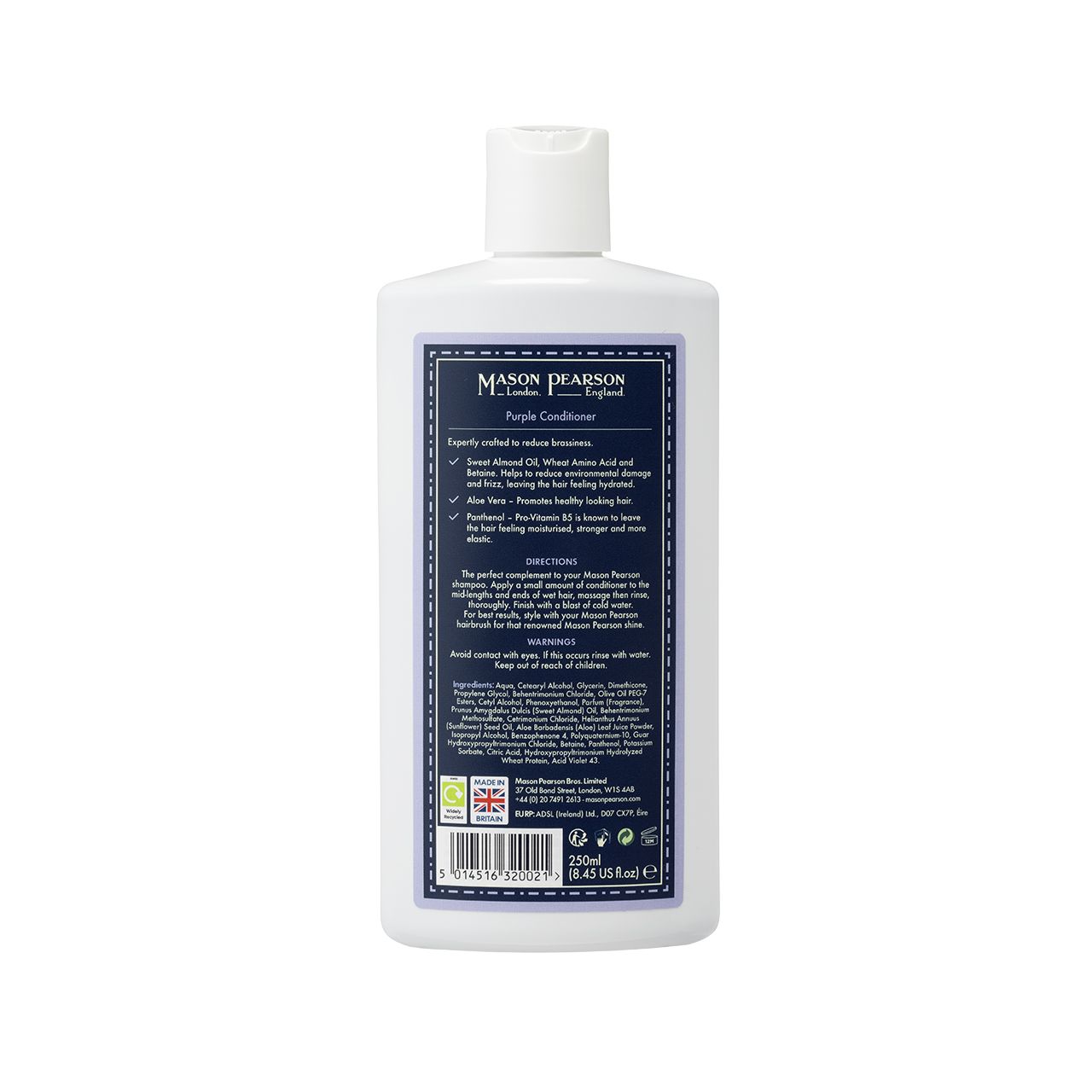 Mason Pearson Purple Conditioner for blonde and silver hair 250ml