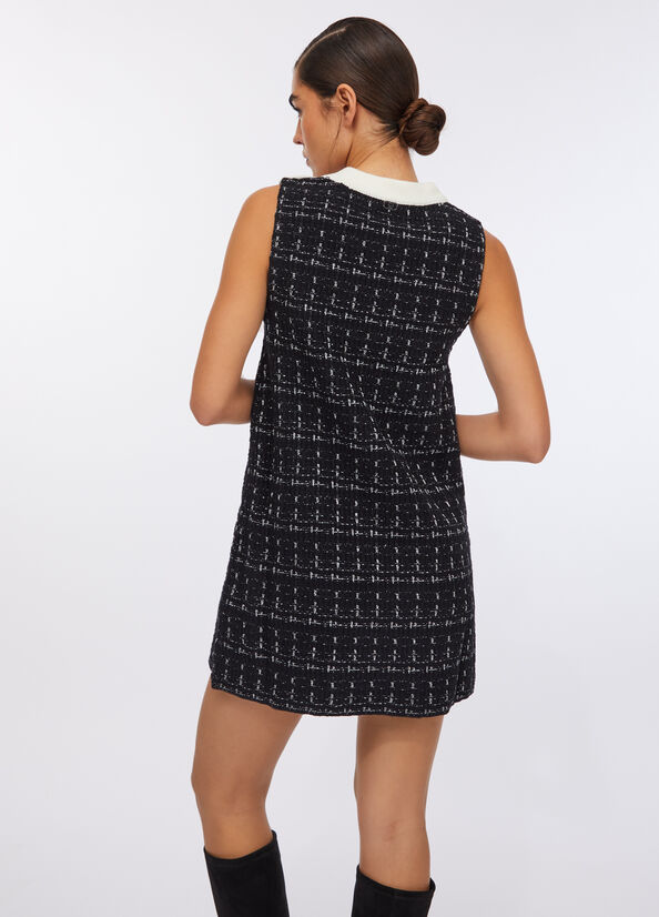 Abito corto in misto lana