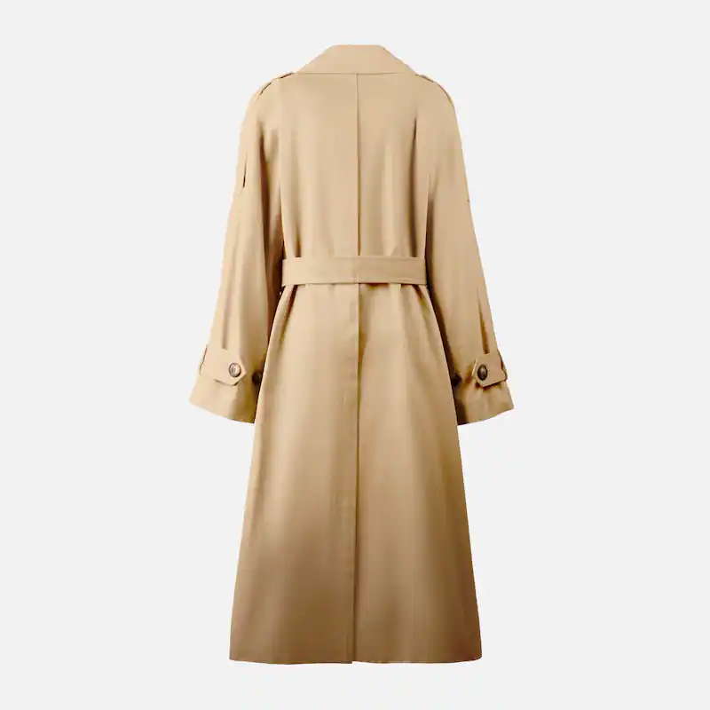 Trench coat in gabardine