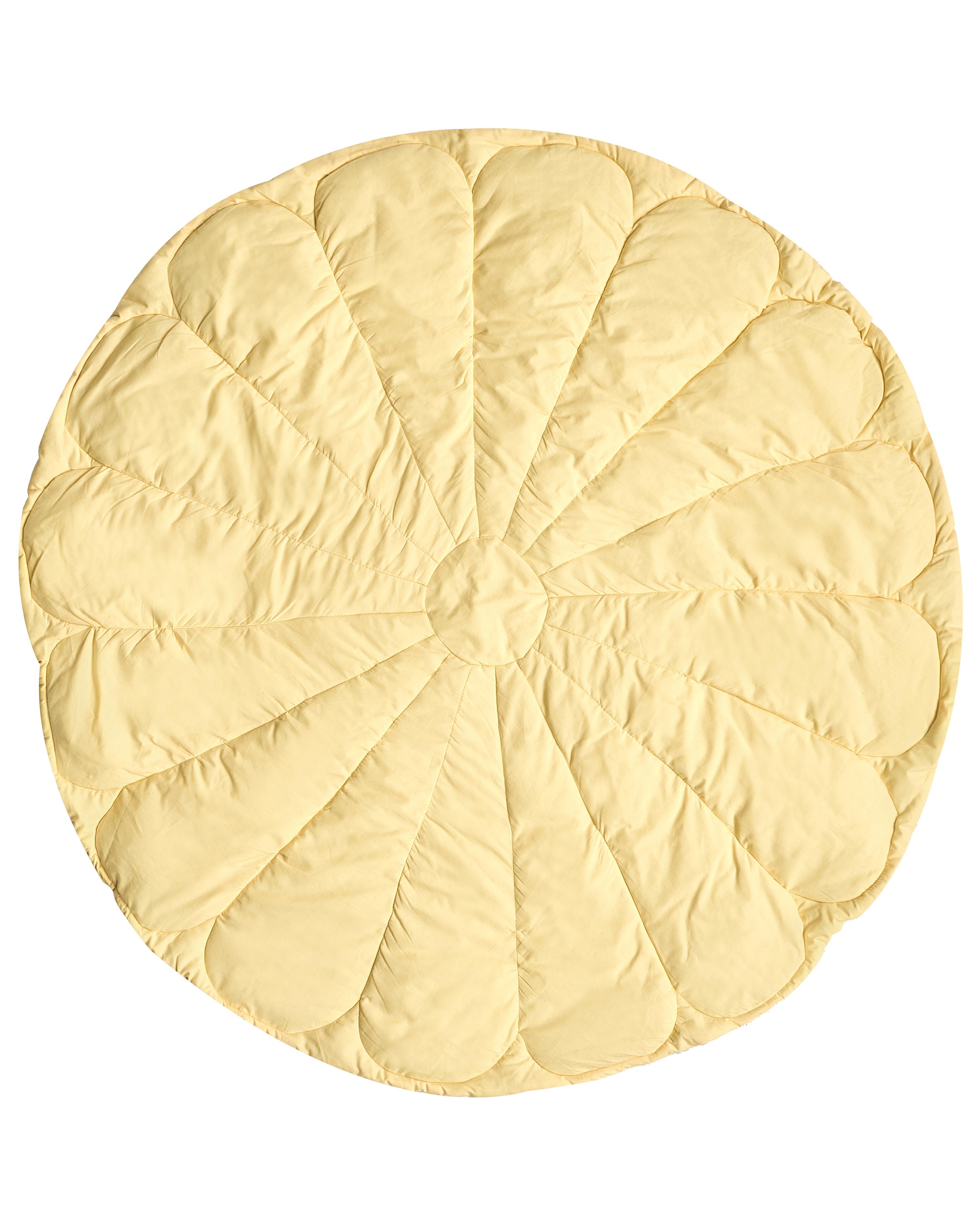 Kids Playmat ELIZJUM 110 x 110 cm Cotton Yellow