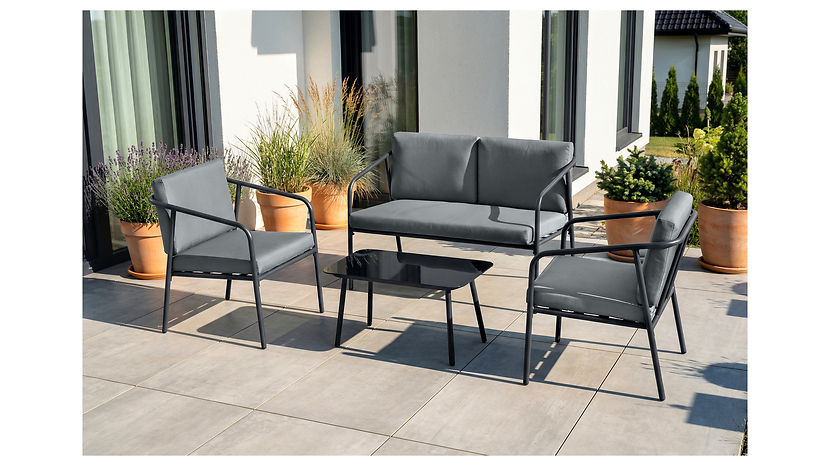 Zestaw mebli ogrodowych Zefa sofa stolik   2 fotele