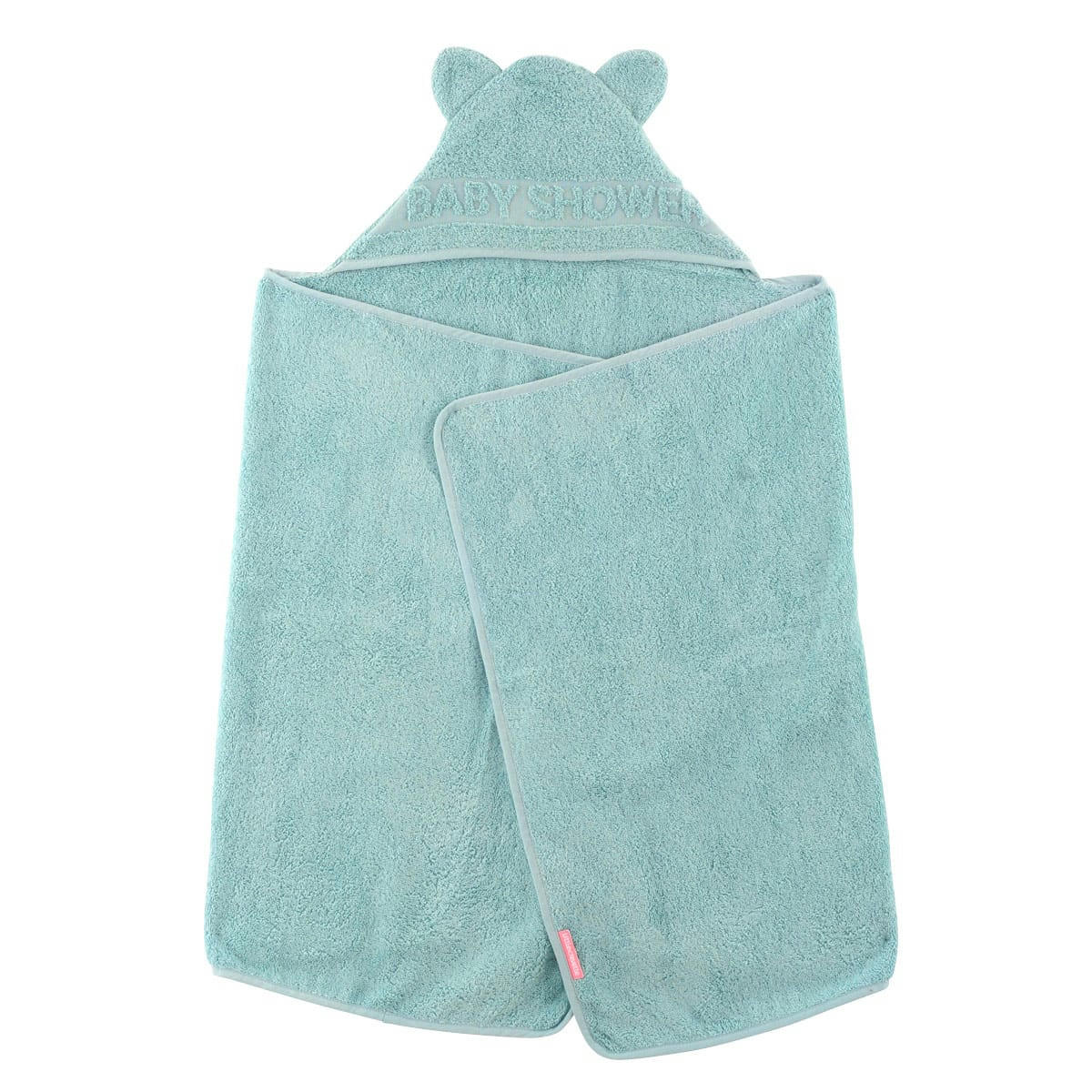 BABYSHOWER - Cape de bain vert céladon coton bio 60x120 cm