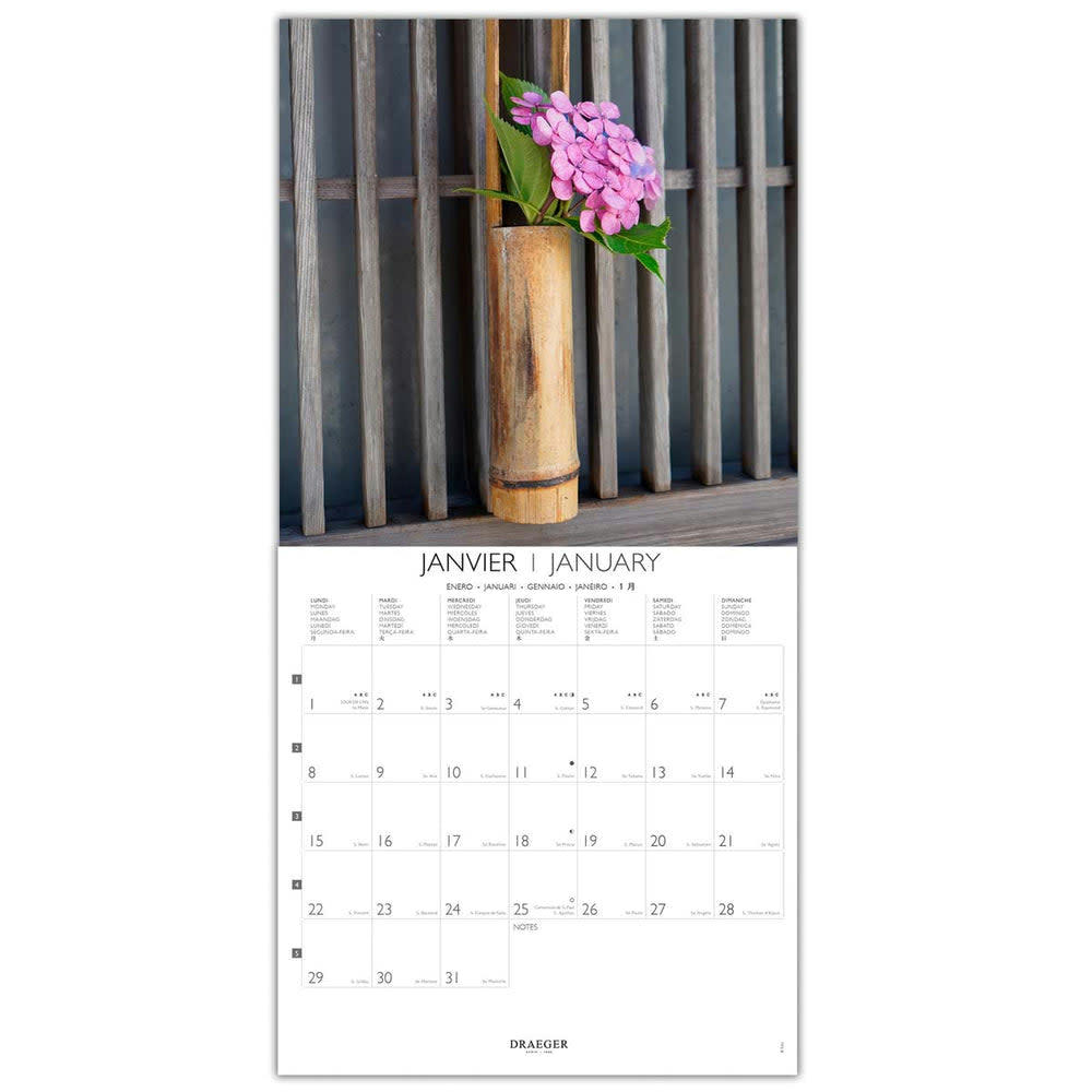 - Grand calendrier mural 29x29  cm - 2024 - Jardins