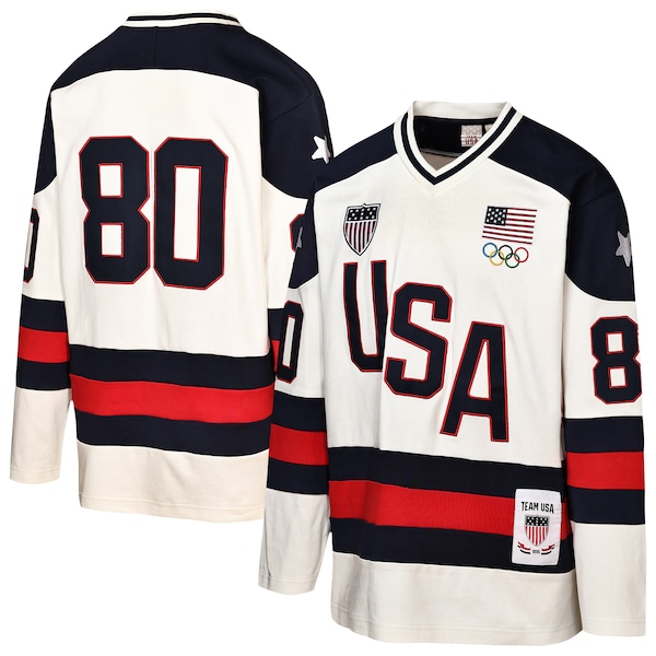 #80 Team USA Outerstuff Milano Cortina 2026 Winter Olympics Fashion Hockey Jersey