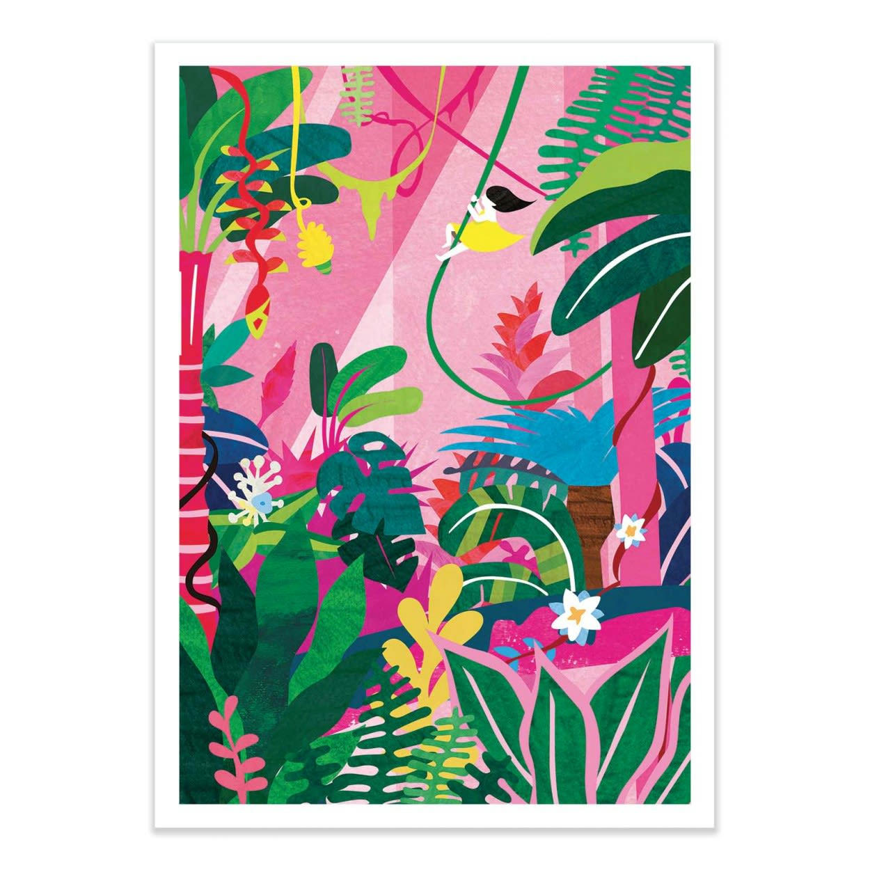 SHIHOTANA - JUNGLE - Affiche d'art enfant 30 x 40 cm