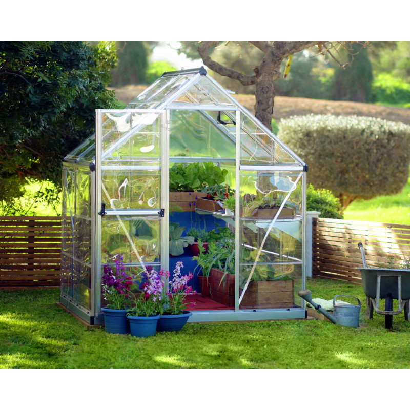 Serre en polycarbonate Mythos argentée 2,2 m² CANOPIA