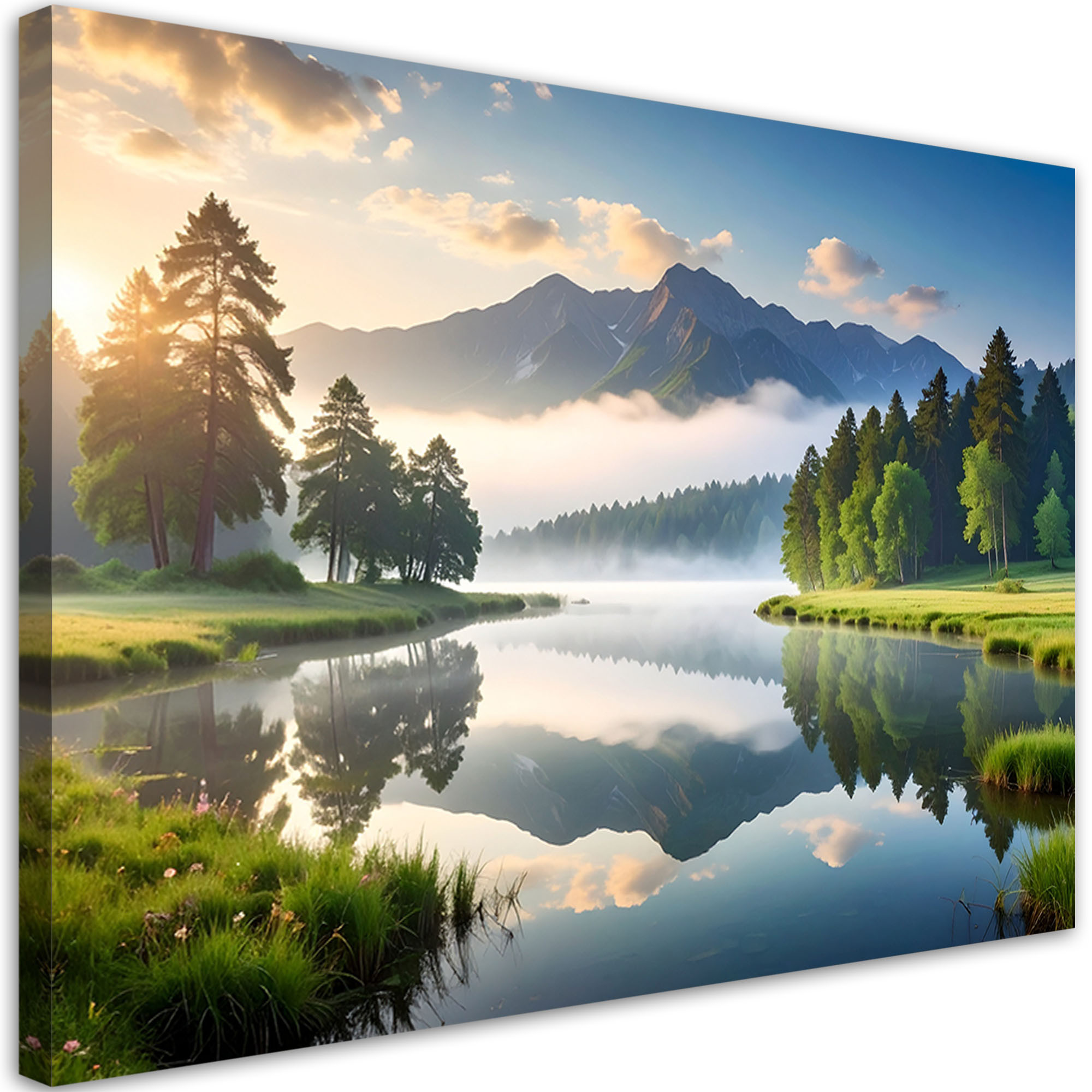 Obraz do salonu sypialni biura, Krajobraz jezioro góry natura 30x20