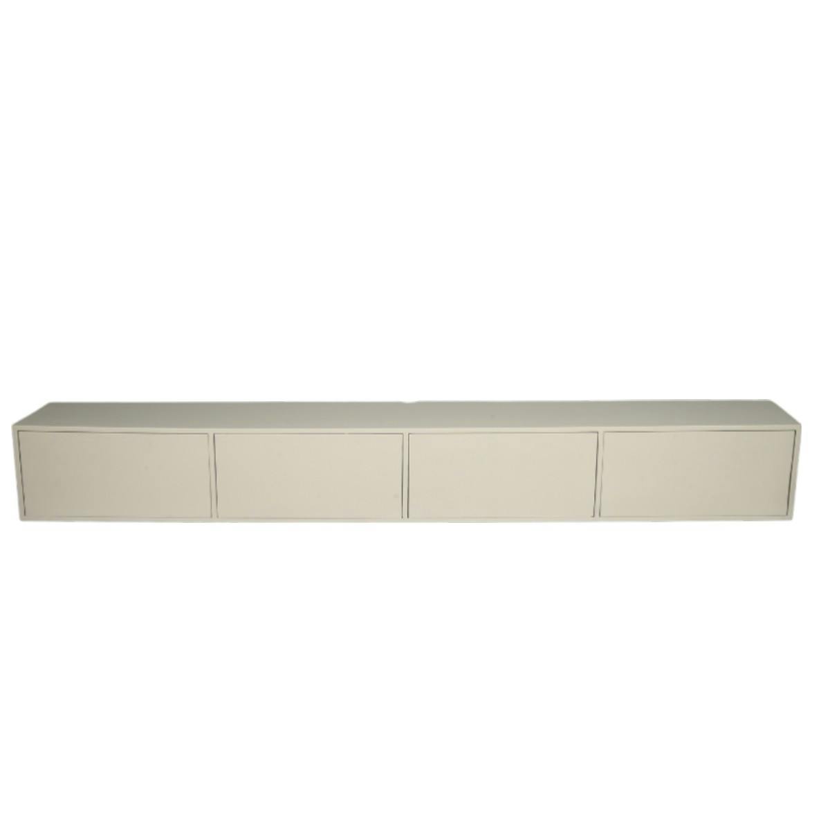 Long Meuble TV suspendu bois sable 4 portes JUNO