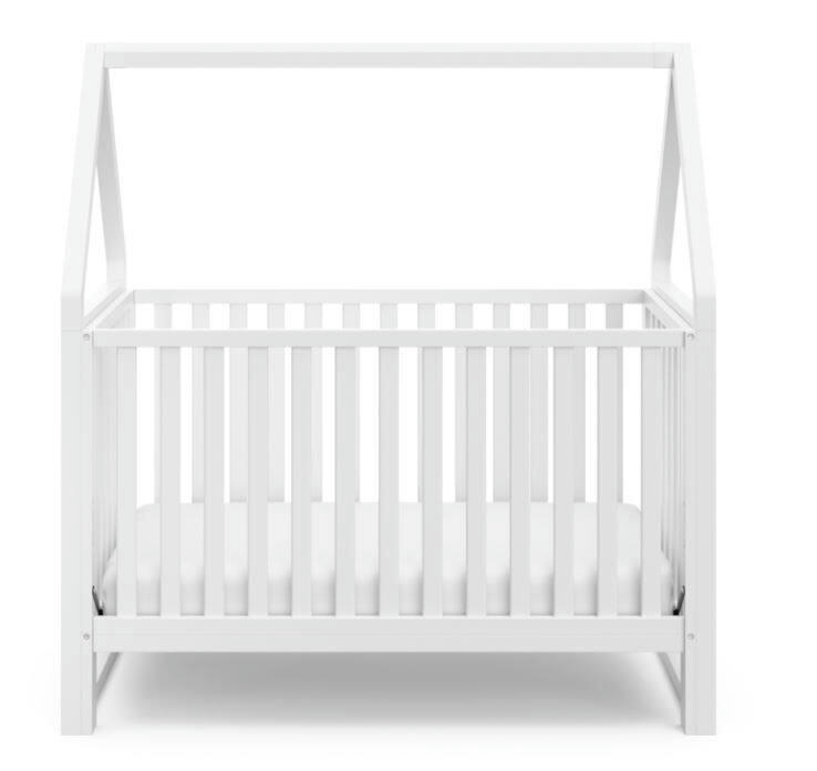 Storkcraft Orchard 5-in-1 Convertible Canopy Crib, White