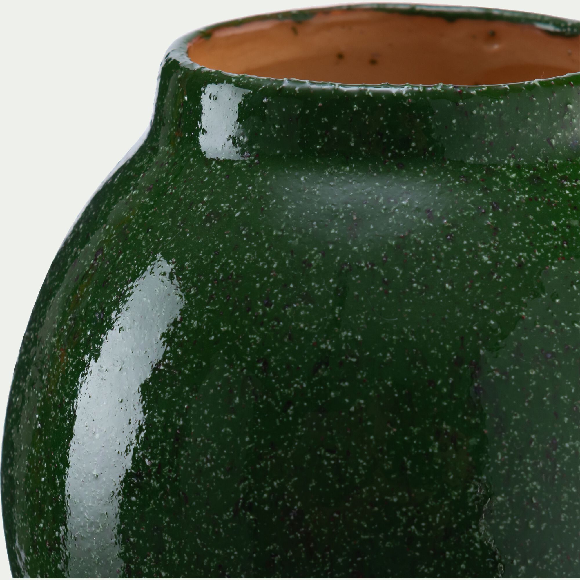 BRIERE - Vase boule en grès H13cm - vert
