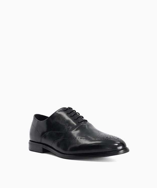 Shaay Black - Lace-Up Leather Brogues