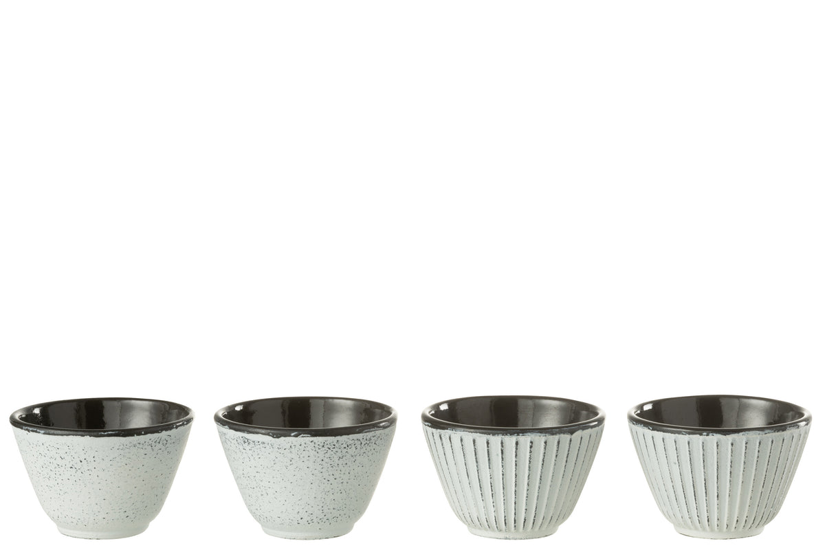 J-Line theemok - metaal - wit - 2 dozen van 2 stuks