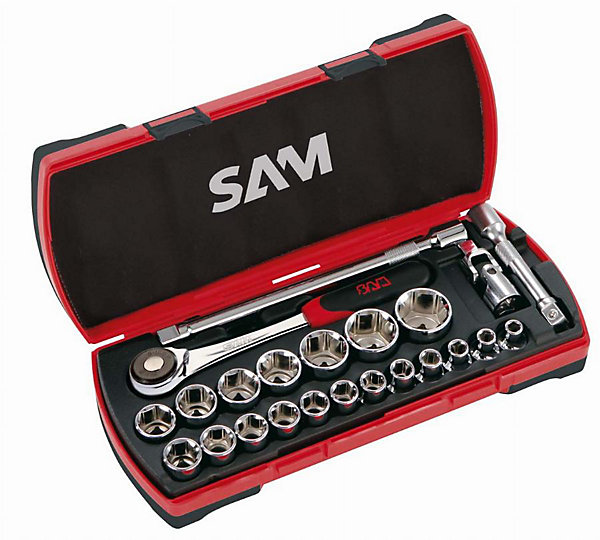 Coffret douilles et accessoires 1/2'' 23 outils - SAM OUTILLAGE - 75-SH23